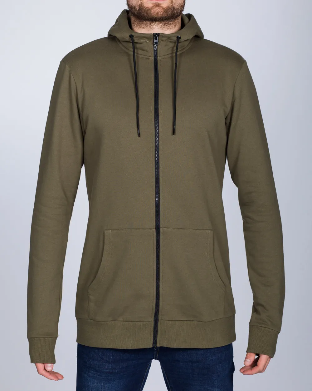 2t Zip Up Tall Active Hoodie (khaki)