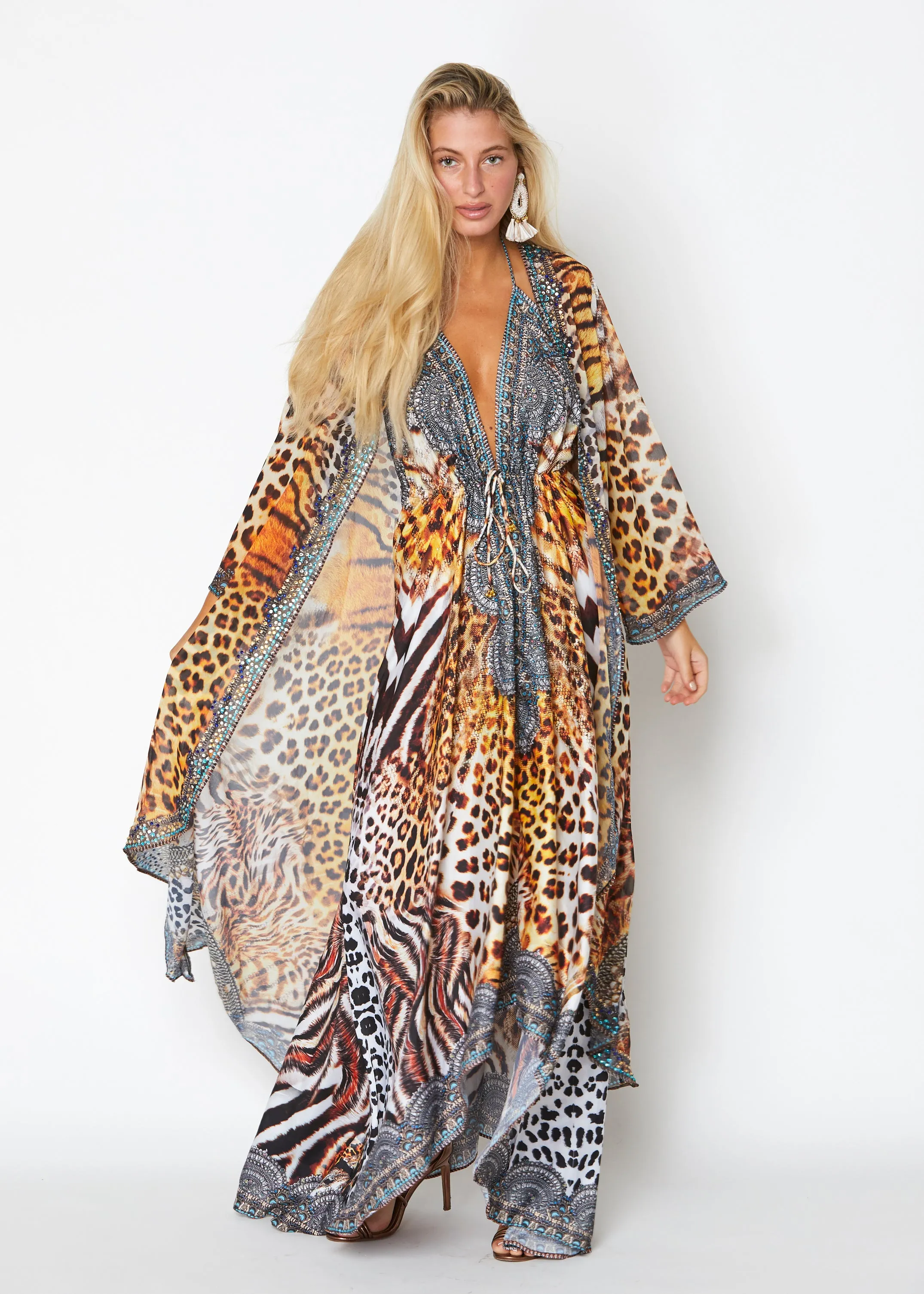 648 Fiercely beautiful animal print duster