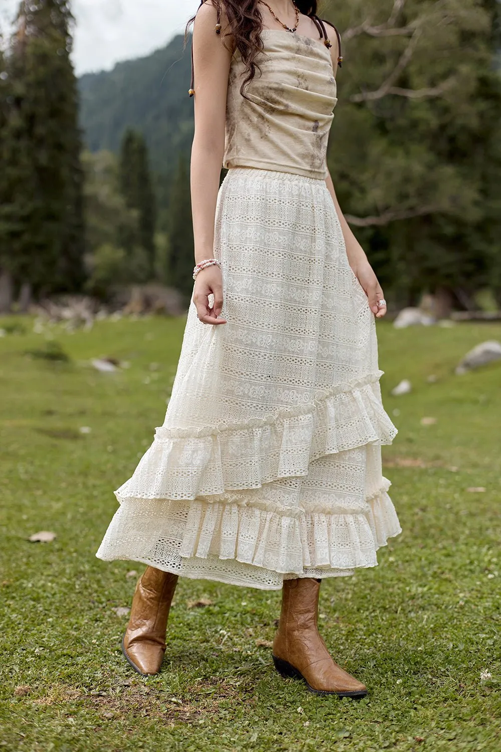 A Line Maxi Skirt for Women