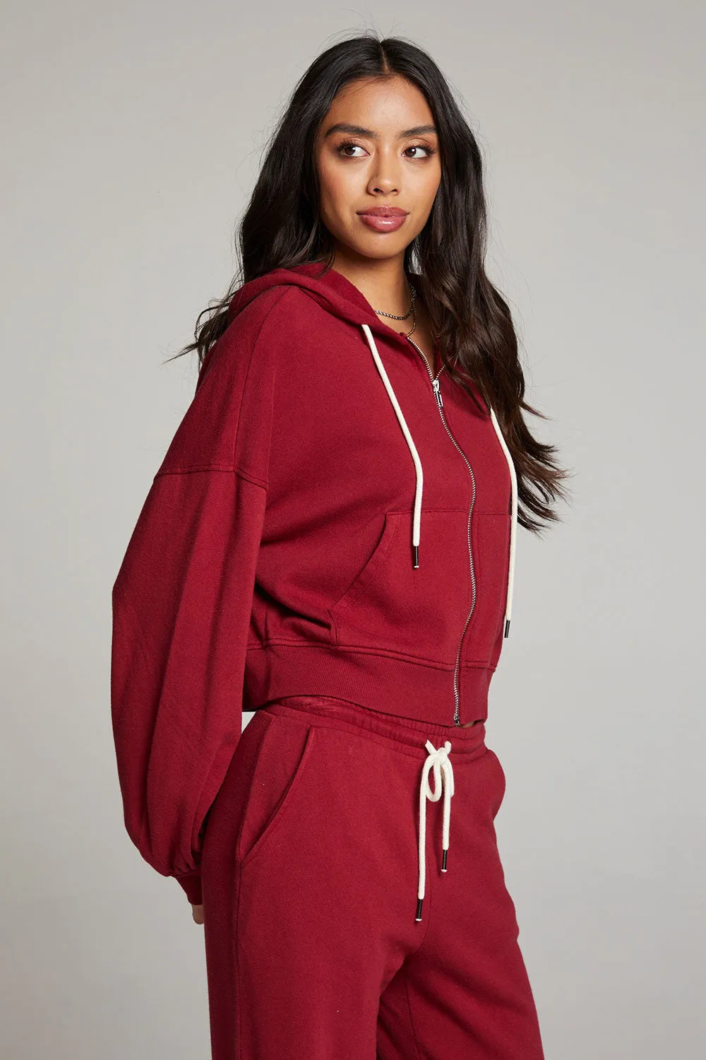 Abilenee Blood Red Zip Up