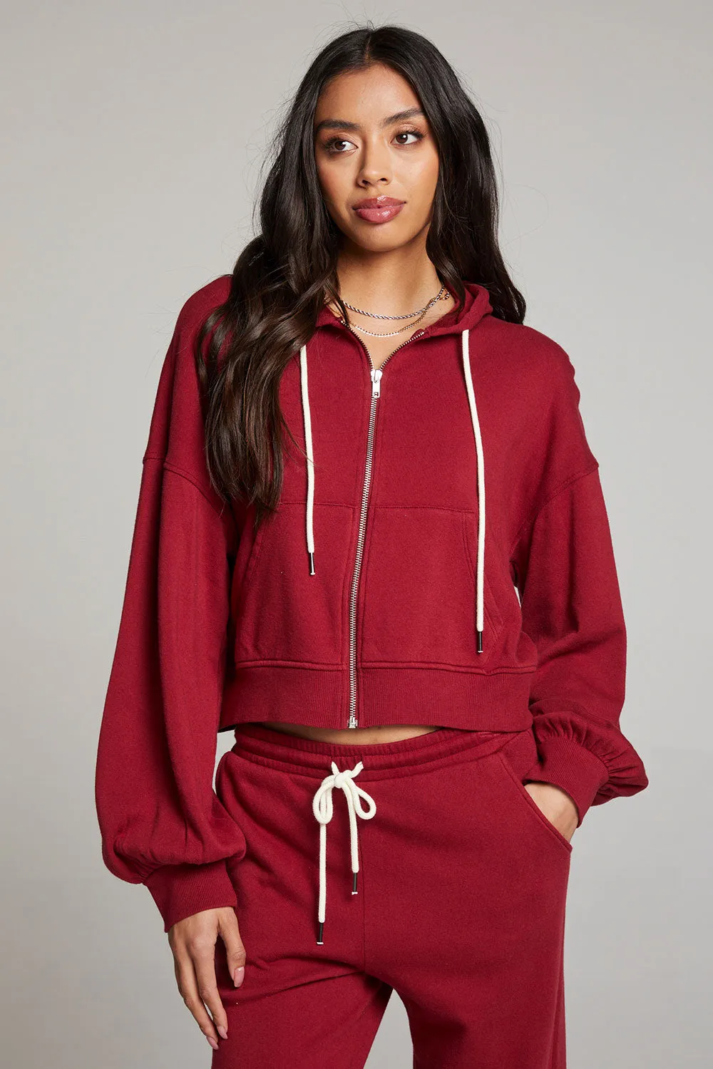 Abilenee Blood Red Zip Up