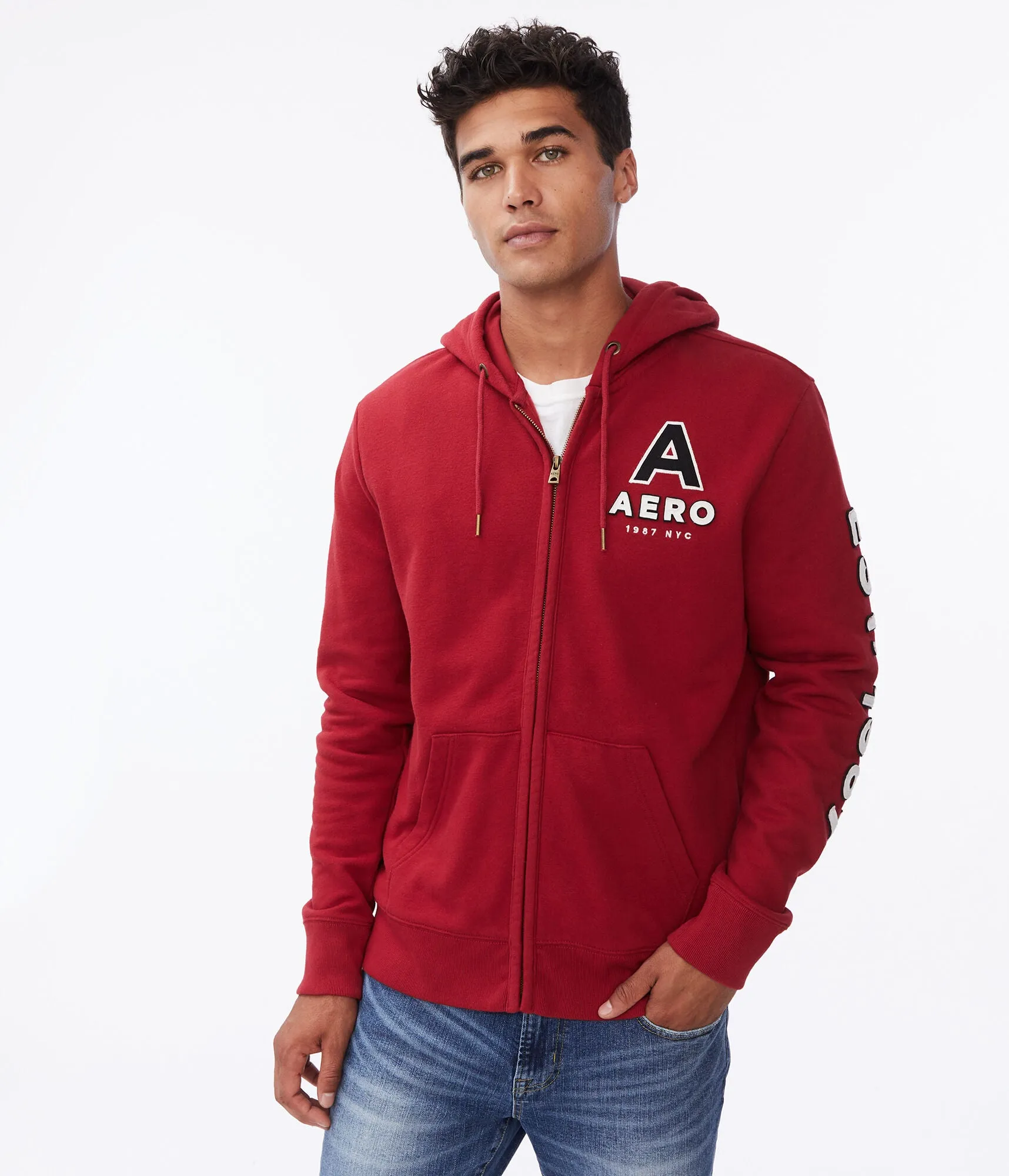 Aeropostale Aero 1987 NYC Full-Zip Hoodie