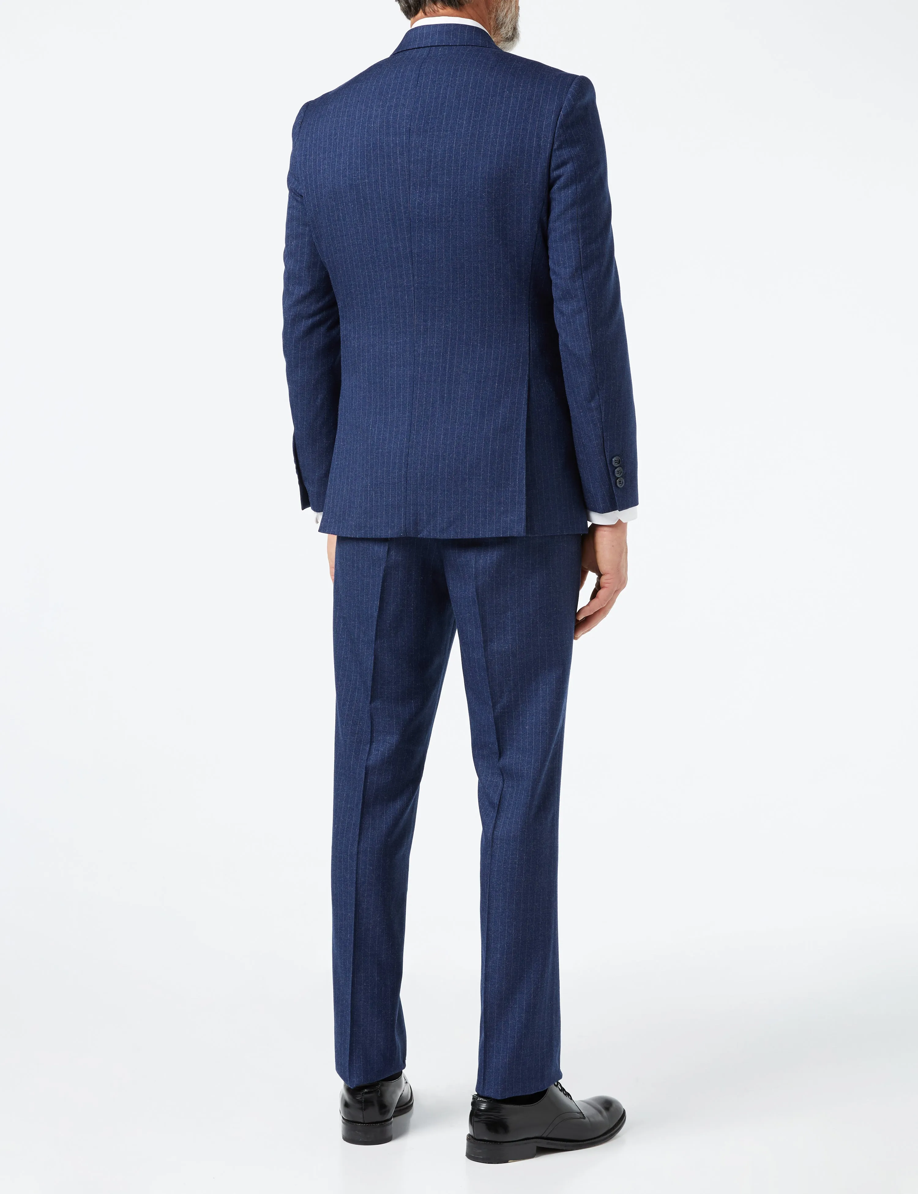 Blue Double Breasted Pinstripe Suit