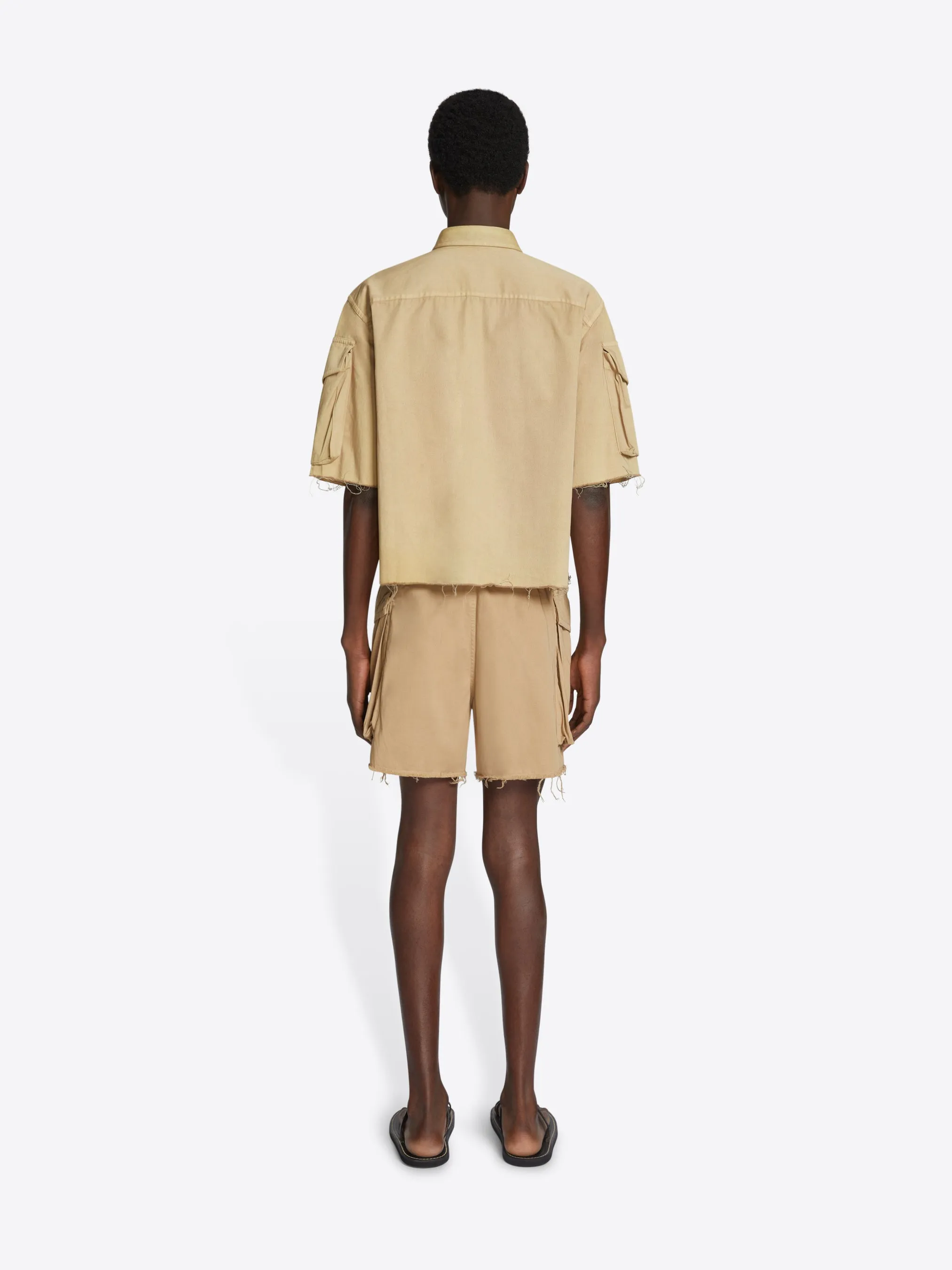 Cropped cargo shorts