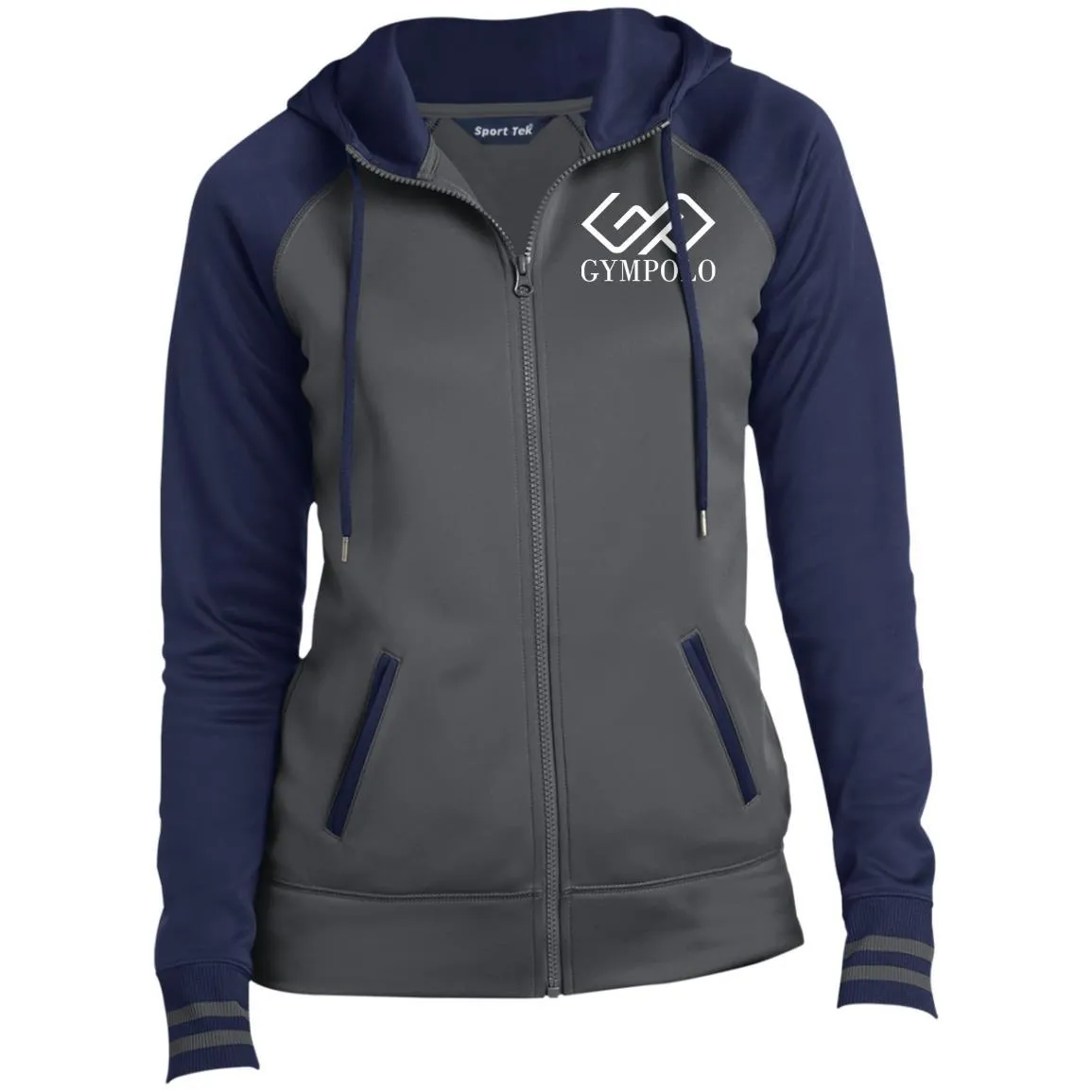 GYMPOLO-(PNG) LST236 Ladies' Sport-Wick® Full-Zip Hooded Jacket