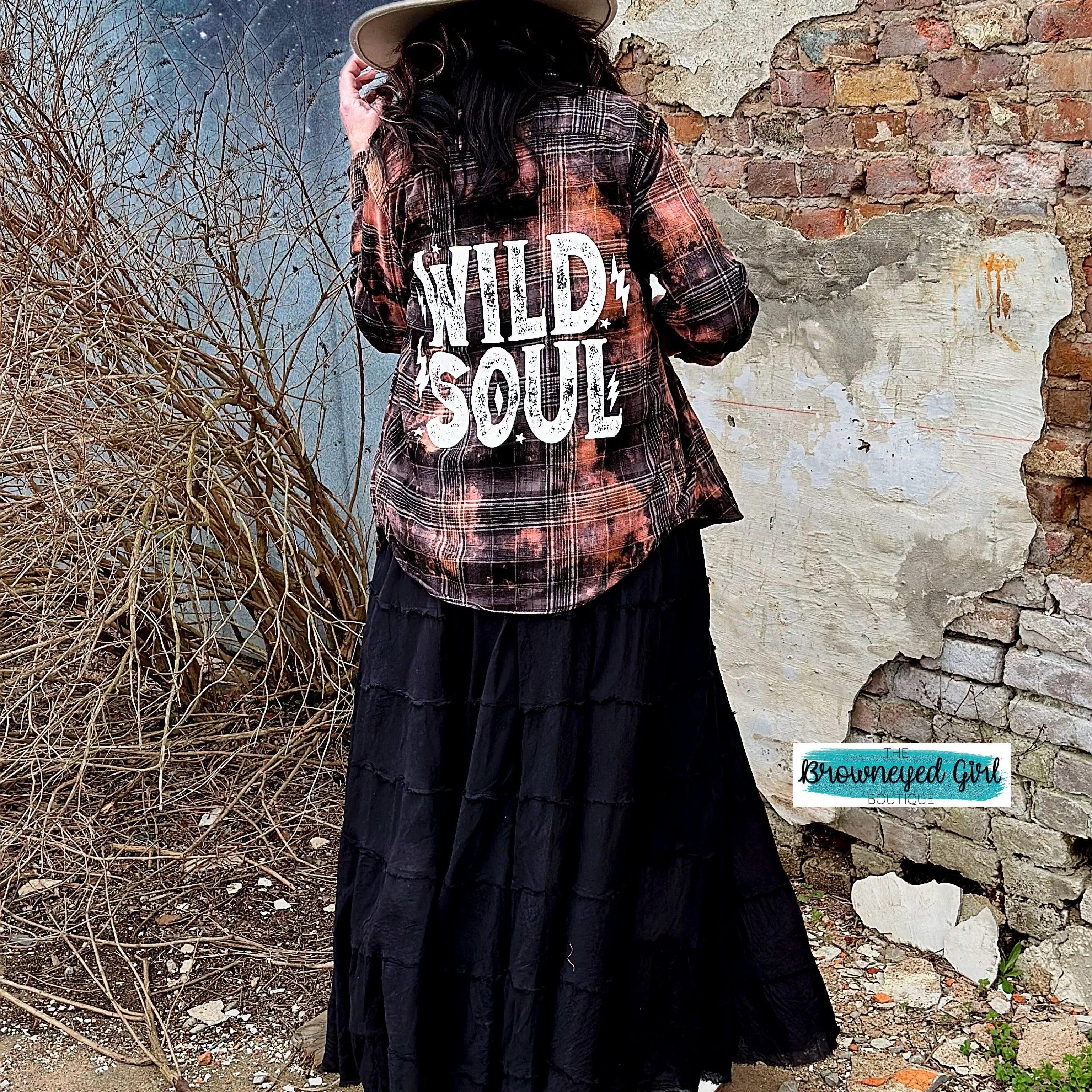 Hand Distressed Wild Soul Flannel