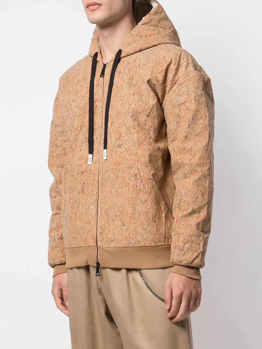 JETTED CORK DROP SHOULDER HOODIE CORK WITH PAINT