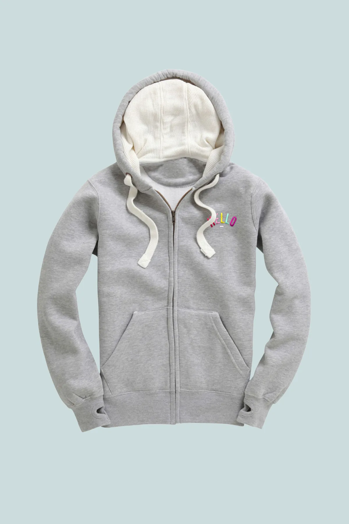 Luxe - Grey Confetti Zip Up Hoodie