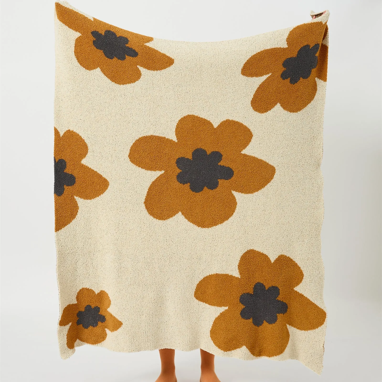 Microfiber Flower Throw-C