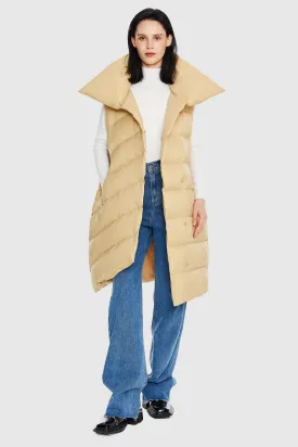 Oversized Collar Puffer Down Vest