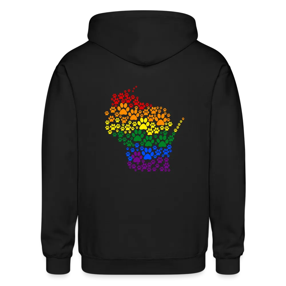 Pride Paws Gildan Heavy Blend Adult Zip Hoodie