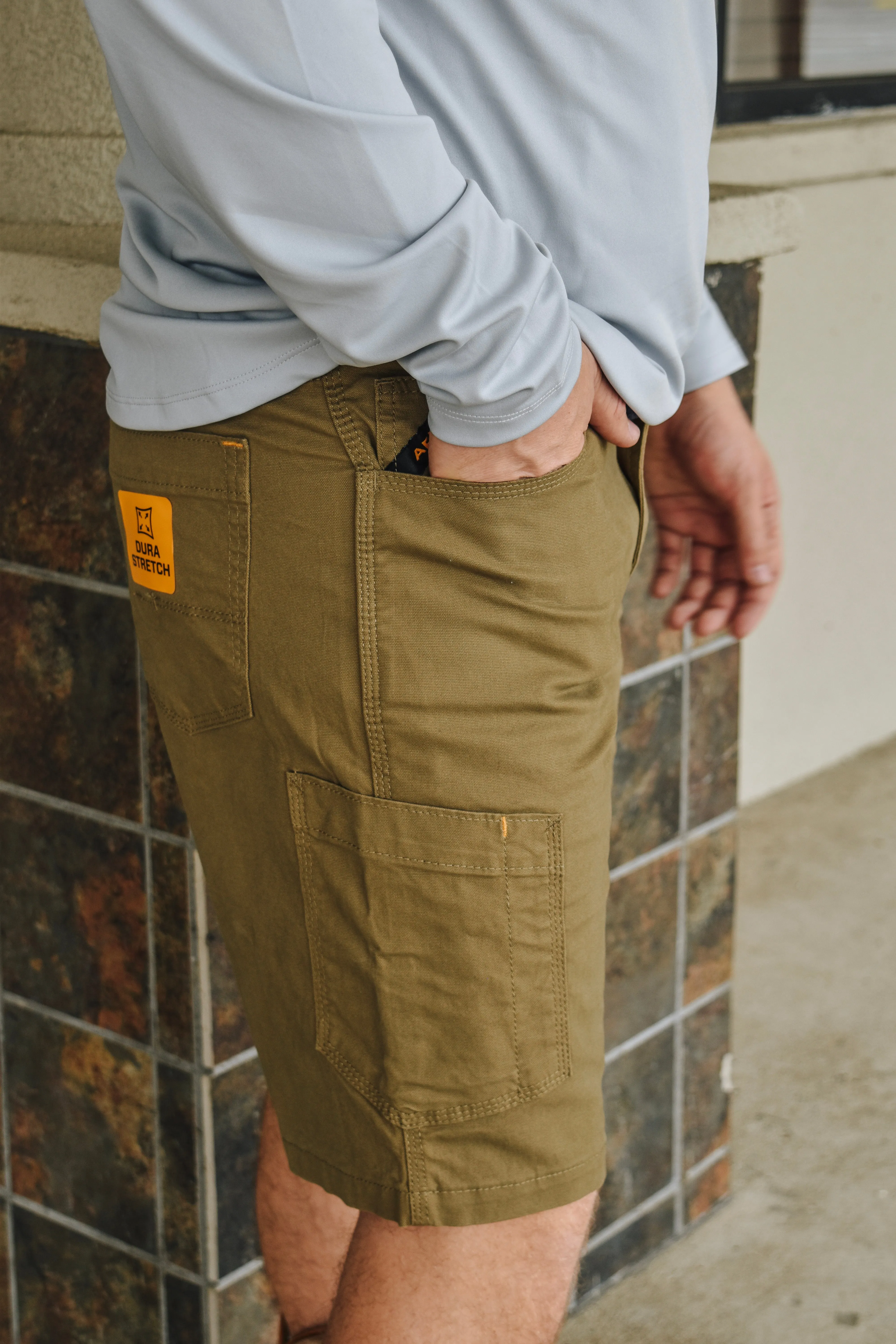 Rebar DuraStretch Made Tough 10" Short - Field Khaki