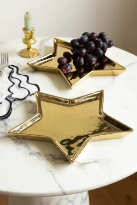 Set of 2 Gold Star Side Plates