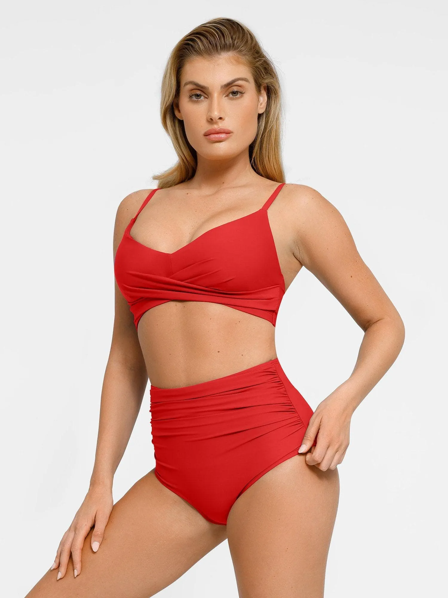 Shapewear Bust-Enhancing Draped Bikini Top