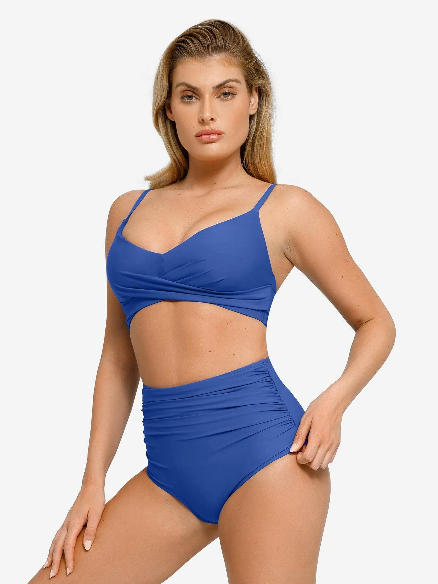 Shapewear Bust-Enhancing Draped Bikini Top