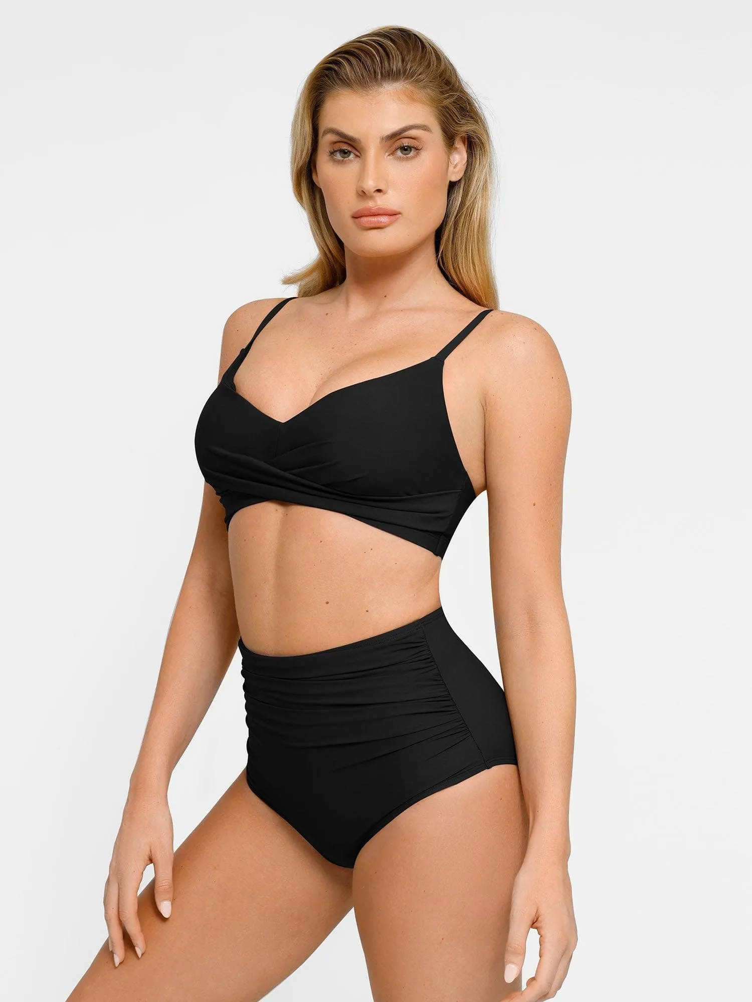 Shapewear Bust-Enhancing Draped Bikini Top