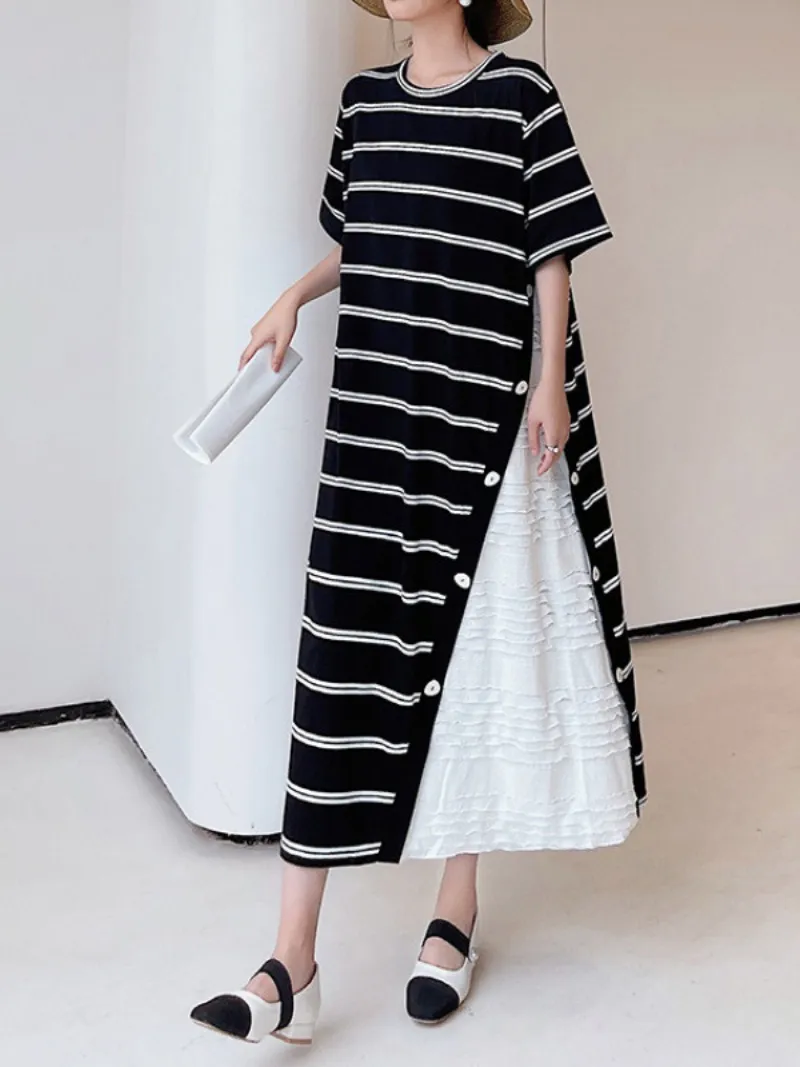 Summer Casual Party Wrap Maxi Dresses Short Sleeve A Line Long Tiered Sun dress