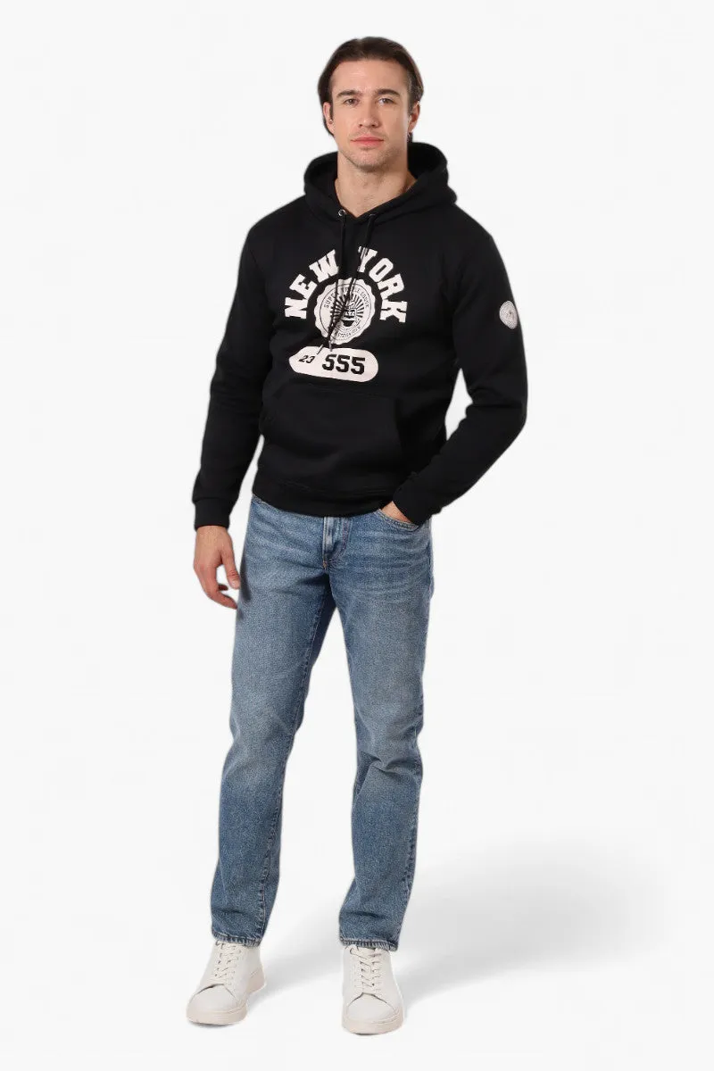 Super Triple Goose New York Print Hoodie - Black