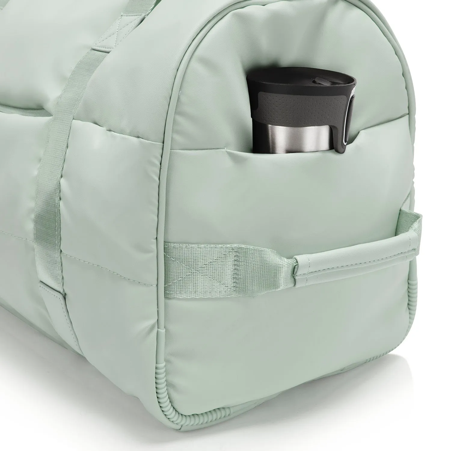 The Puffer Duffel Bag - Sage Green