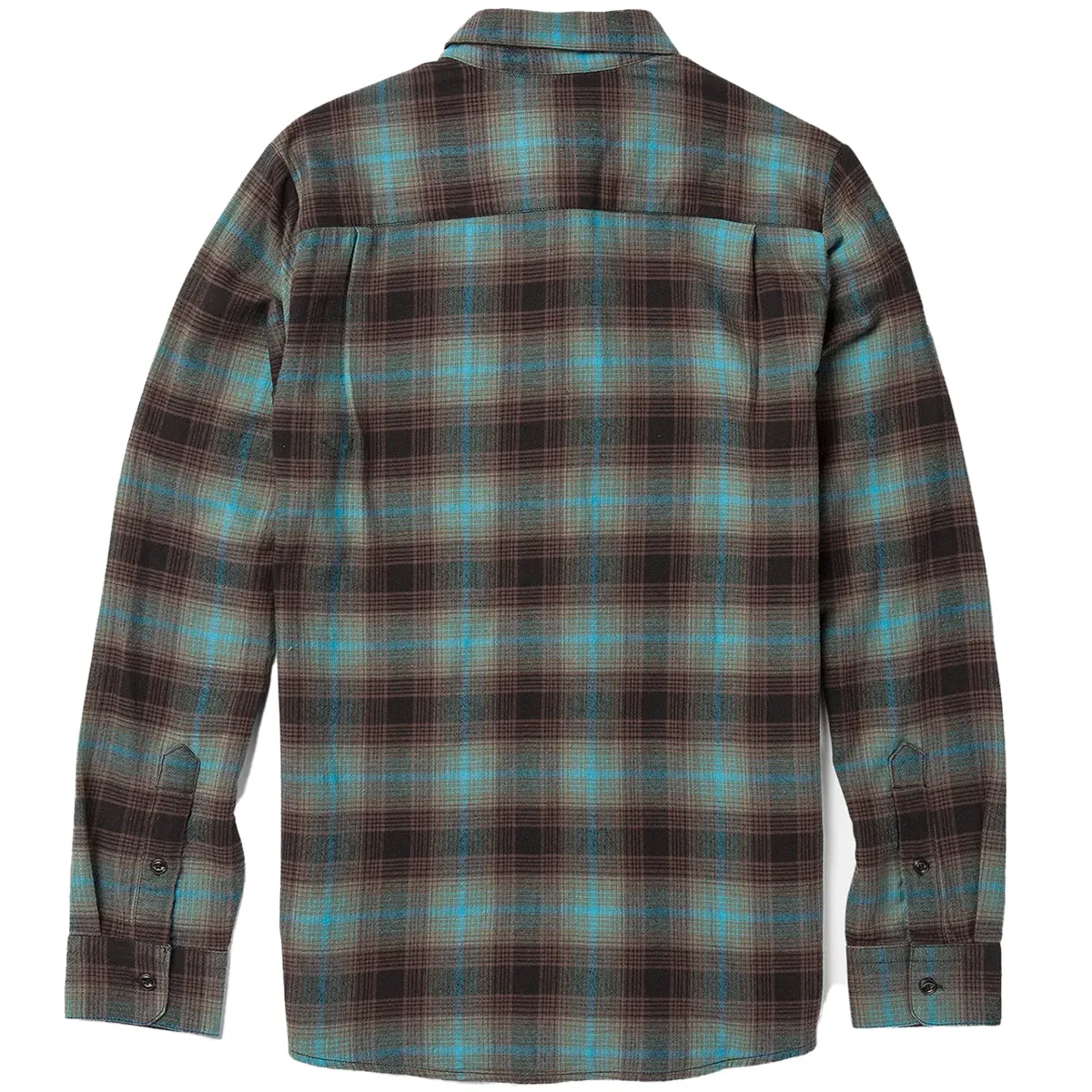 Volcom Caden Plaid Long Sleeve Button-Up Flannel Shirt - Tower Grey