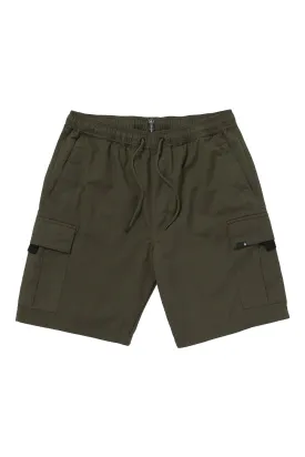 Volcom Mens March Cargo Elastic Waist Short